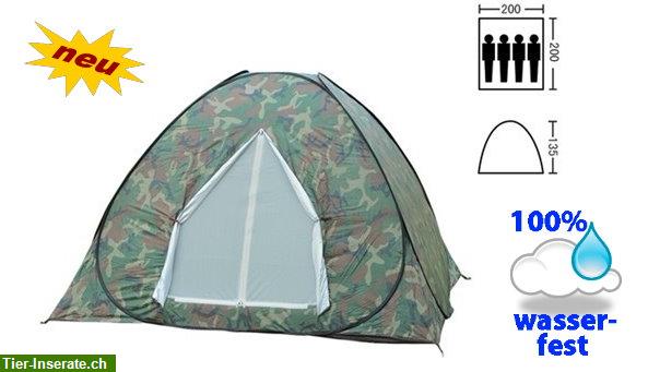 Bild 3: Militär Wurfzelt Schnellzelt Zelt Openair 3 Personen 2 Sekunden aufgebaut