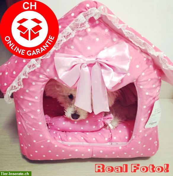 Bild 2: Pinkiges Prinzessin Katzenbett / Katzenhaus, auch als Hundebett