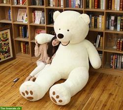 Riesen XXL Plüsch Teddybär Weiss 200cm, Geschenkidee für Kinder