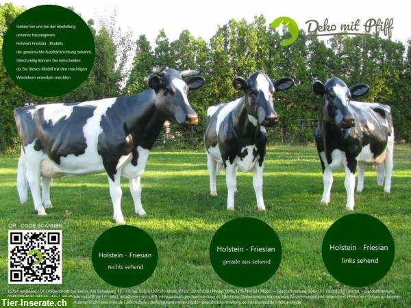 Bild 3: Holstein Friesian Deko Kuh lebensgroß - Modell / HAEIGEMO