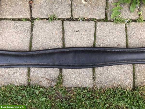 Bild 3: Leder-Sattelgurt 130cm | schwarz