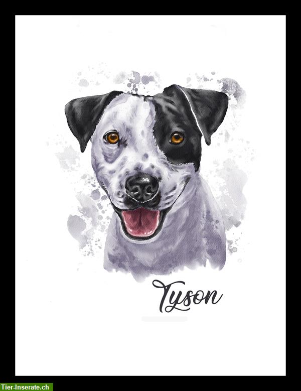 Bild 2: Ihr Hund als digital gemaltes Hundeportrait für auf Tassen, Aufkleber uvm.