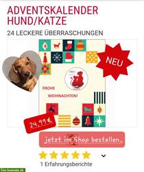 Weihnachtskalender für Hunde & Welpen, Leckerlies im Advendskalender